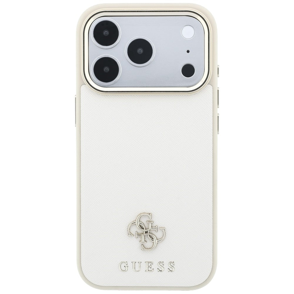 Guess iPhone 17 Pro Max/iPhone 18 Pro Max Cover Saffiano 4G Classic Logo Beige