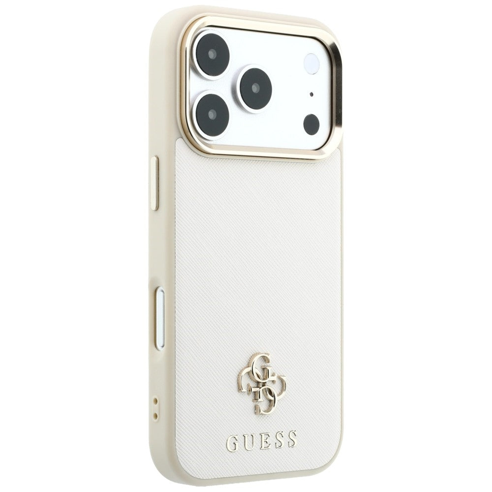 Guess iPhone 17 Pro Max/iPhone 18 Pro Max Cover Saffiano 4G Classic Logo Beige