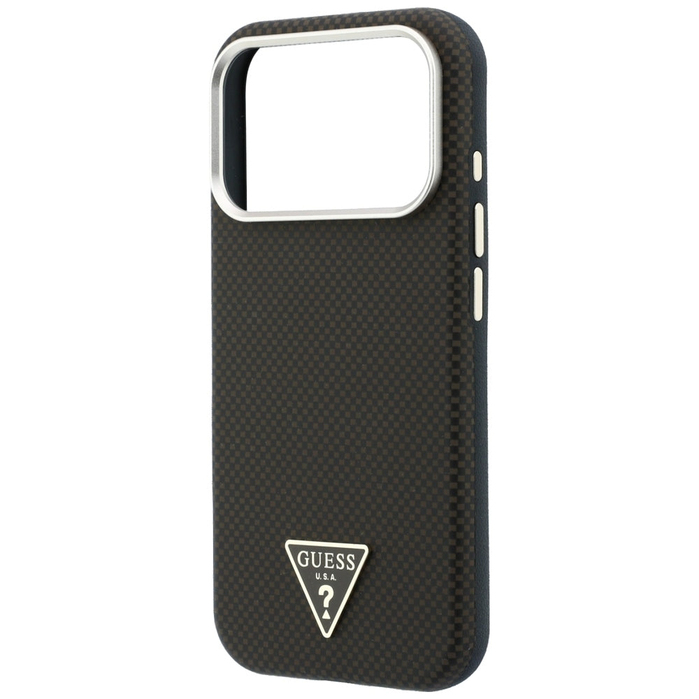 Guess iPhone 17 Pro Max/iPhone 18 Pro Max Cover Kevlar Triangle Logo Brun