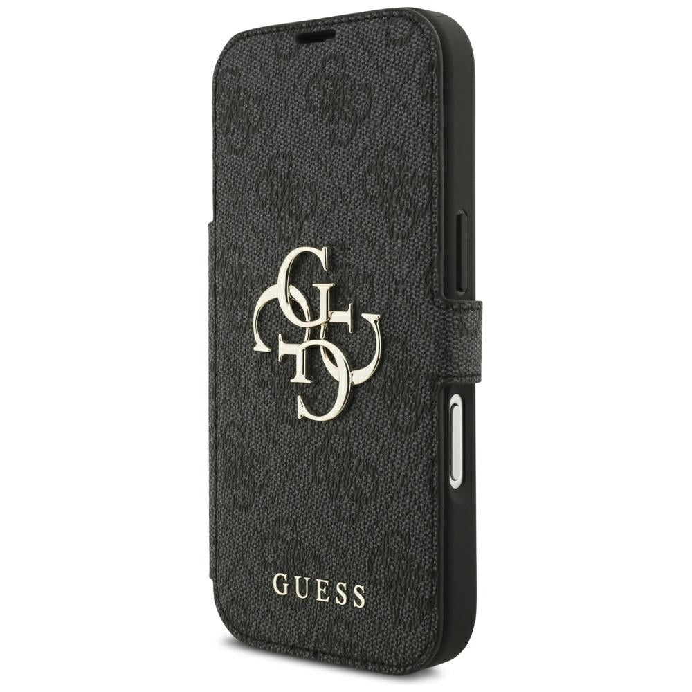 Guess iPhone 17 Pro/iPhone 18 Pro Etui Book 4G Metal Logo Sort