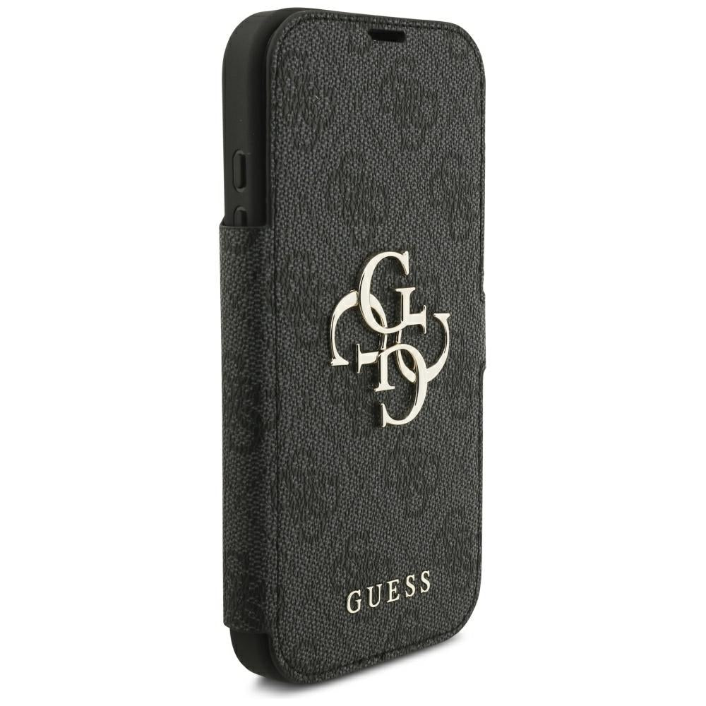 Guess iPhone 17 Pro/iPhone 18 Pro Etui Book 4G Metal Logo Sort