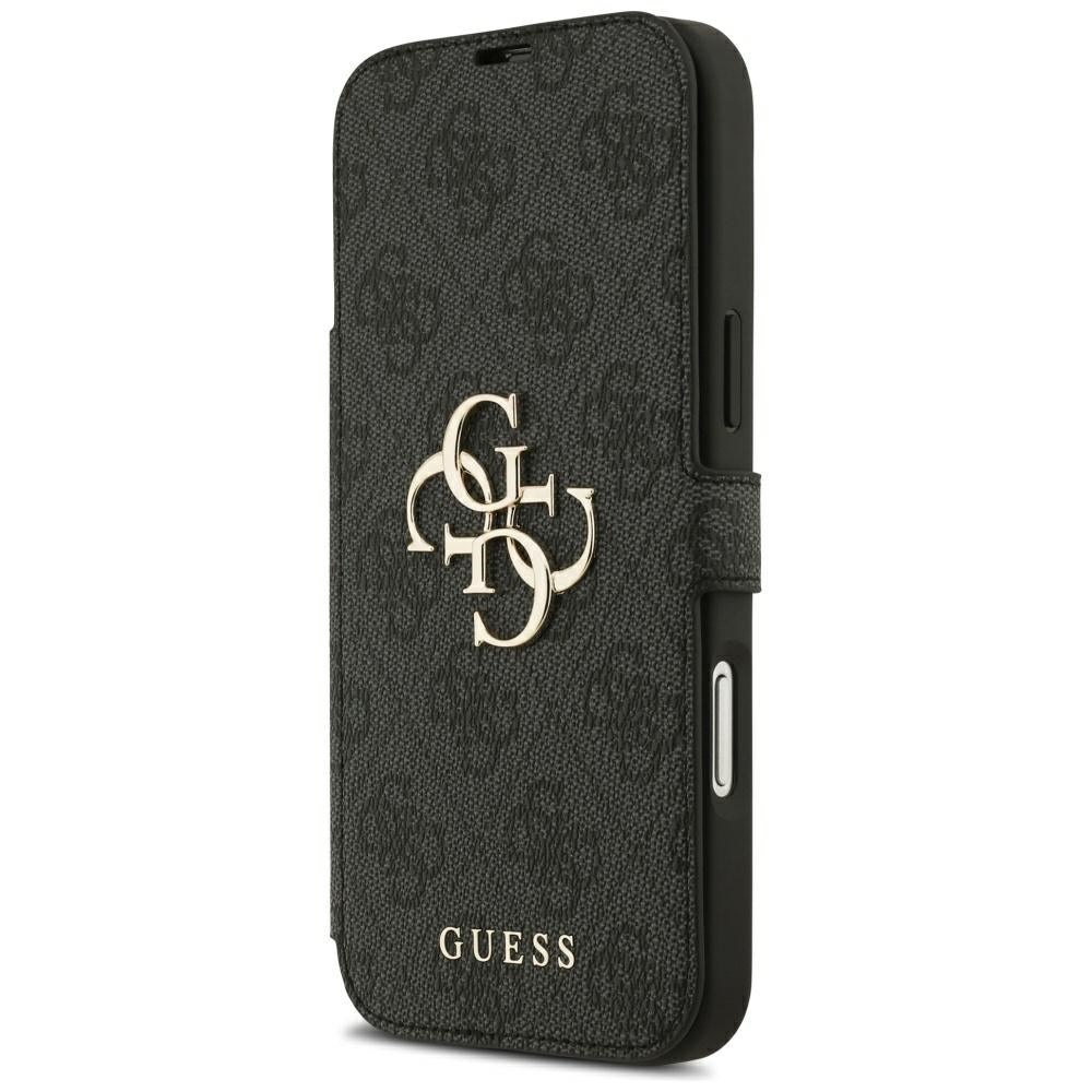 Guess iPhone 17 Pro Max/iPhone 18 Pro Max Etui Book 4G Metal Logo Sort