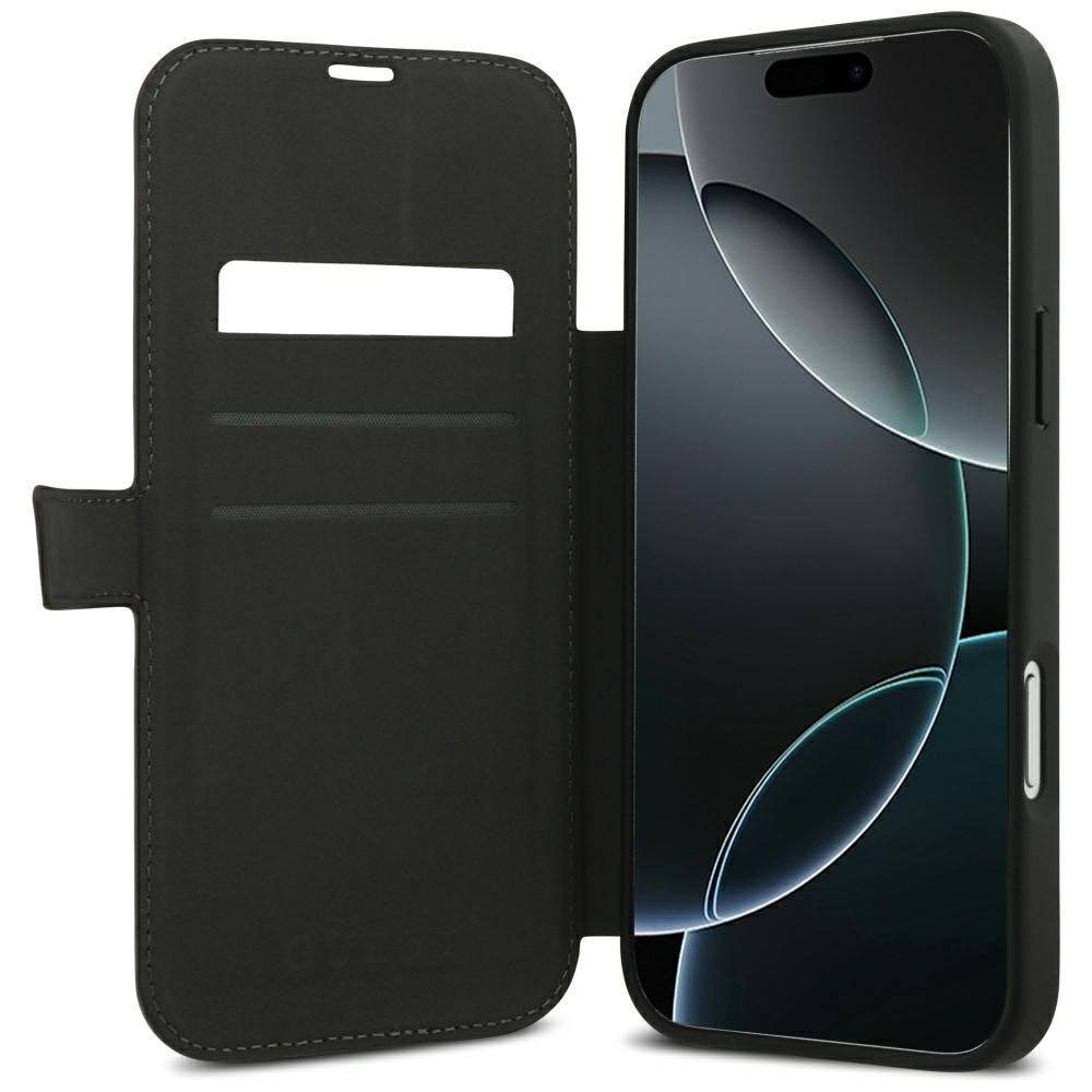 Guess iPhone 17 Pro Max/iPhone 18 Pro Max Etui Book 4G Metal Logo Brun