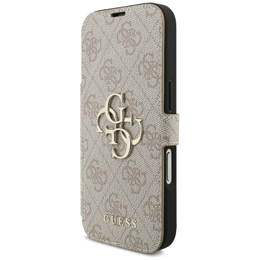 Guess iPhone 17 Pro/iPhone 18 Pro Etui Book 4G Metal Logo Lyserød