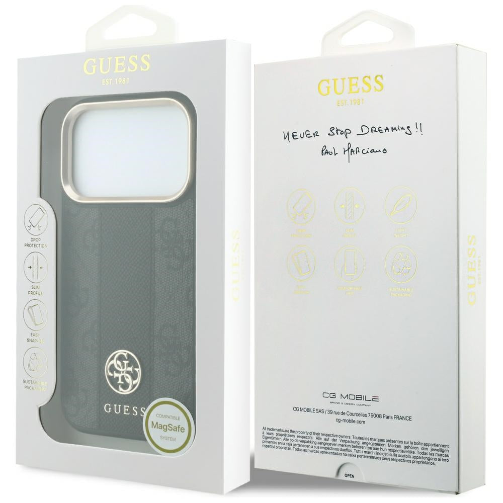 Guess iPhone 17 Pro Max/iPhone 18 Pro Max Cover 4G Stripe Classic Logos Sort