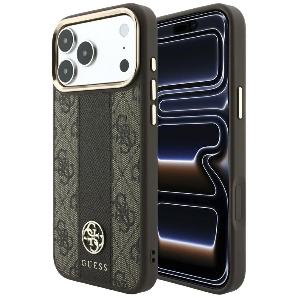 Guess iPhone 17 Pro/iPhone 18 Pro Cover 4G Stripe Classic Logos Brun
