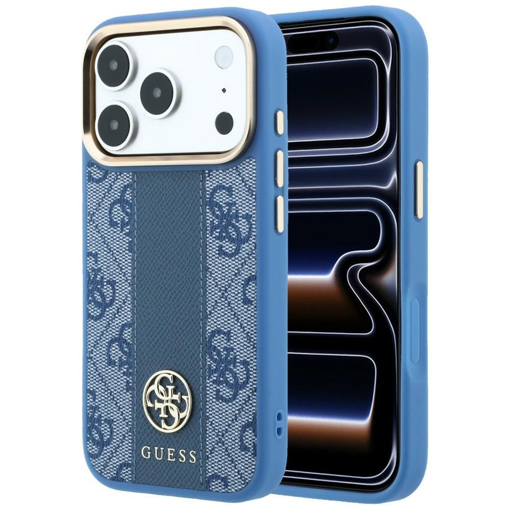 Guess iPhone 17 Pro/iPhone 18 Pro Cover 4G Stripe Classic Logos Blå