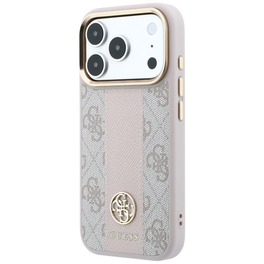 Guess iPhone 17 Pro/iPhone 18 Pro Cover 4G Stripe Classic Logos Lyserød
