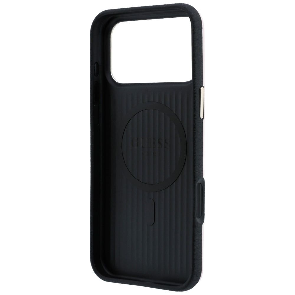 Guess iPhone 17 Pro Max/iPhone 18 Pro Max Cover Perforated 4G Gold Logo Lyserød