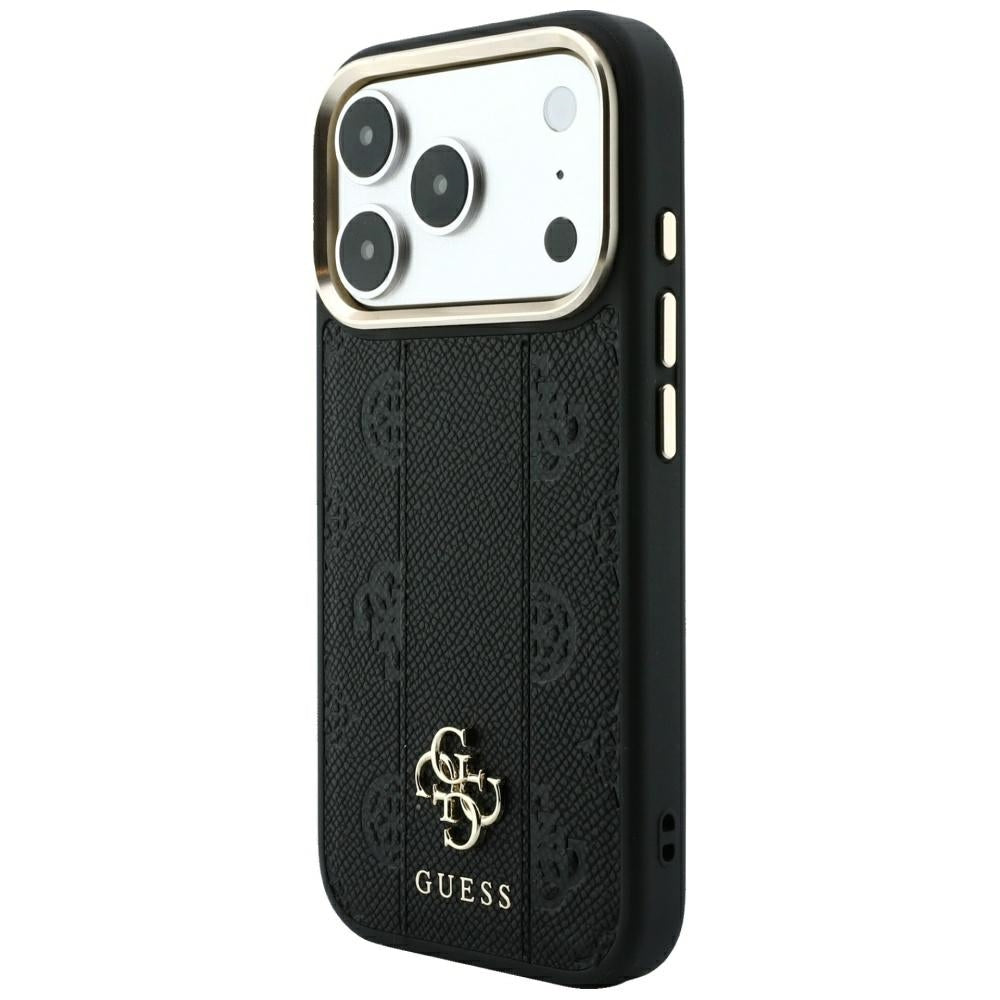Guess iPhone 17 Pro/iPhone 18 Pro Cover Stripe Peony 4G Logo Sort