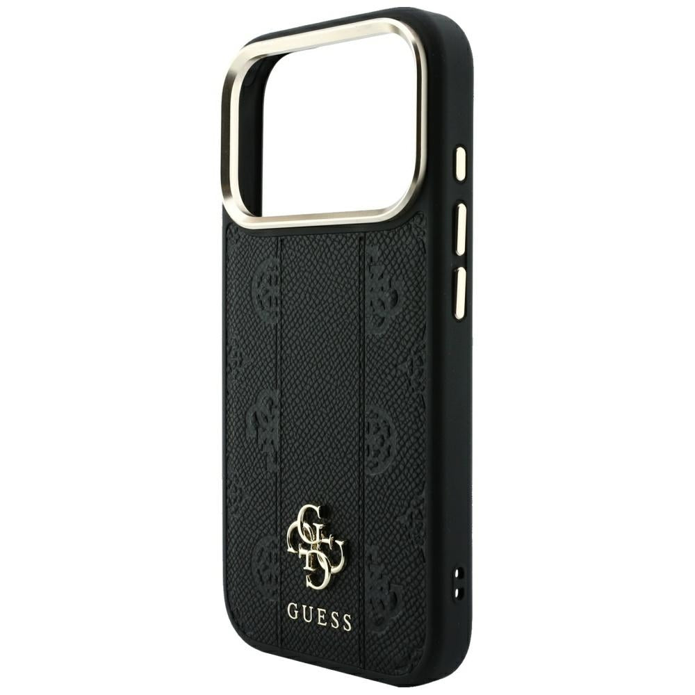 Guess iPhone 17 Pro/iPhone 18 Pro Cover Stripe Peony 4G Logo Sort