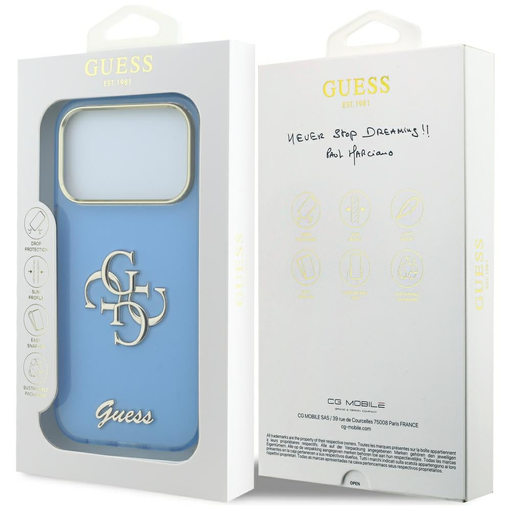 Guess iPhone 17 Pro/iPhone 18 Pro Cover 4G Script Blå