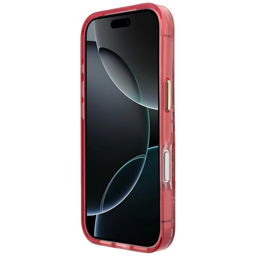 Guess iPhone 17 Pro Max/iPhone 18 Pro Max Cover Glitter Blossom Roses Burgundy