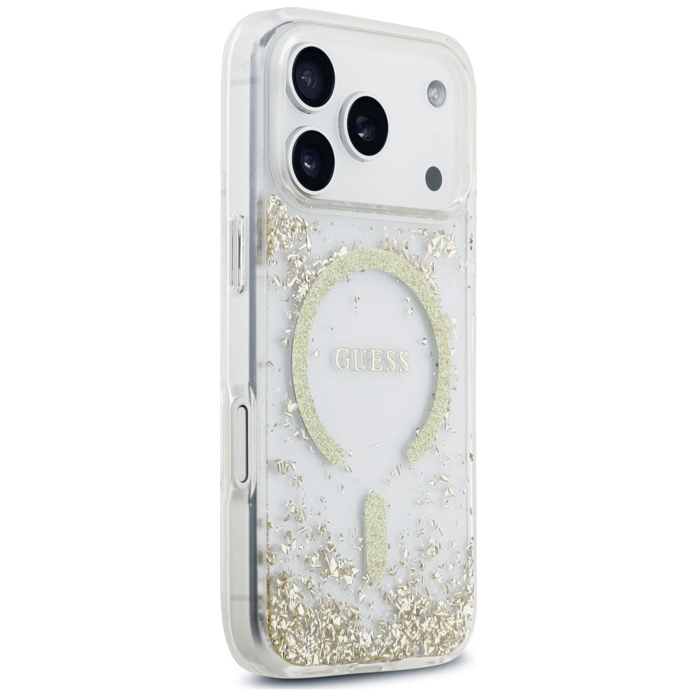 Guess iPhone 17 Pro/iPhone 18 Pro Cover Resin Glitter Guld