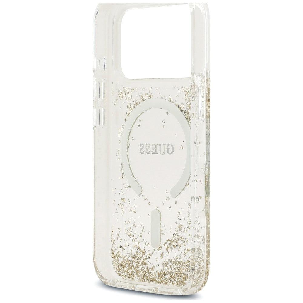 Guess iPhone 17 Pro/iPhone 18 Pro Cover Resin Glitter Guld