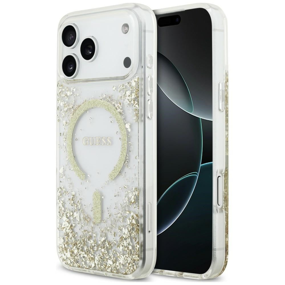 Guess iPhone 17 Pro Max/iPhone 18 Pro Max Cover Resin Glitter Guld