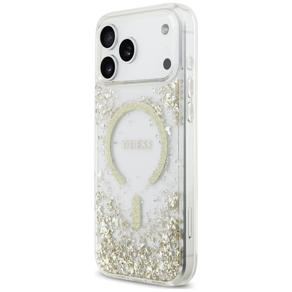 Guess iPhone 17 Pro Max/iPhone 18 Pro Max Cover Resin Glitter Guld