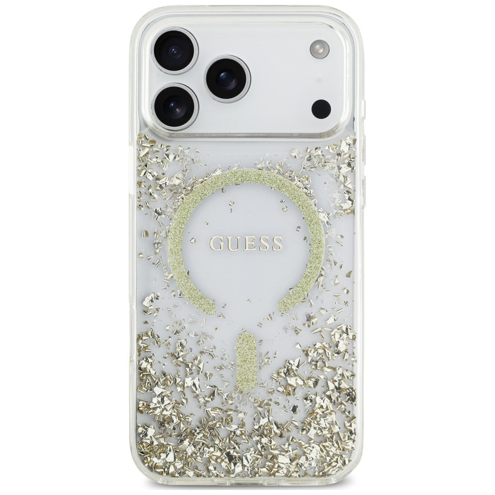 Guess iPhone 17 Pro Max/iPhone 18 Pro Max Cover Resin Glitter Guld