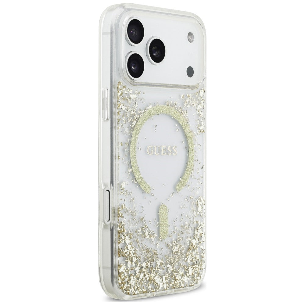 Guess iPhone 17 Pro Max/iPhone 18 Pro Max Cover Resin Glitter Guld