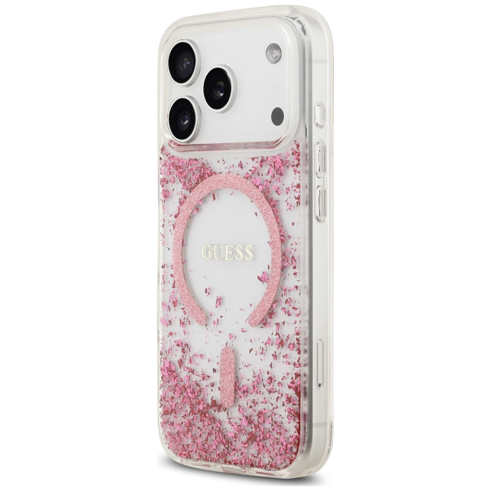 Guess iPhone 17 Pro Max/iPhone 18 Pro Max Cover Resin Glitter Lyserød