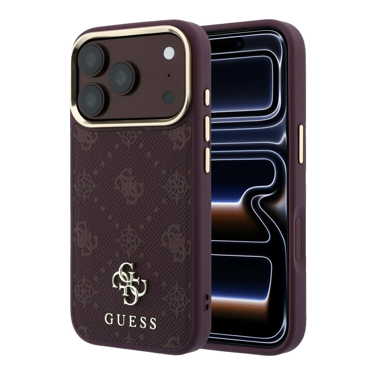 Guess iPhone 17 Pro/iPhone 18 Pro Cover 4G Peony Burgundy
