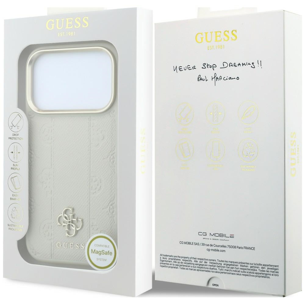 Guess iPhone 17 Pro Max/iPhone 18 Pro Max Cover 4G Pæon Beige