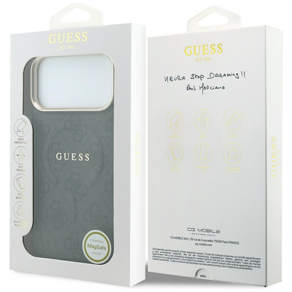 Guess iPhone 17 Pro/iPhone 18 Pro Cover 4G Embossed MagSafe Sort