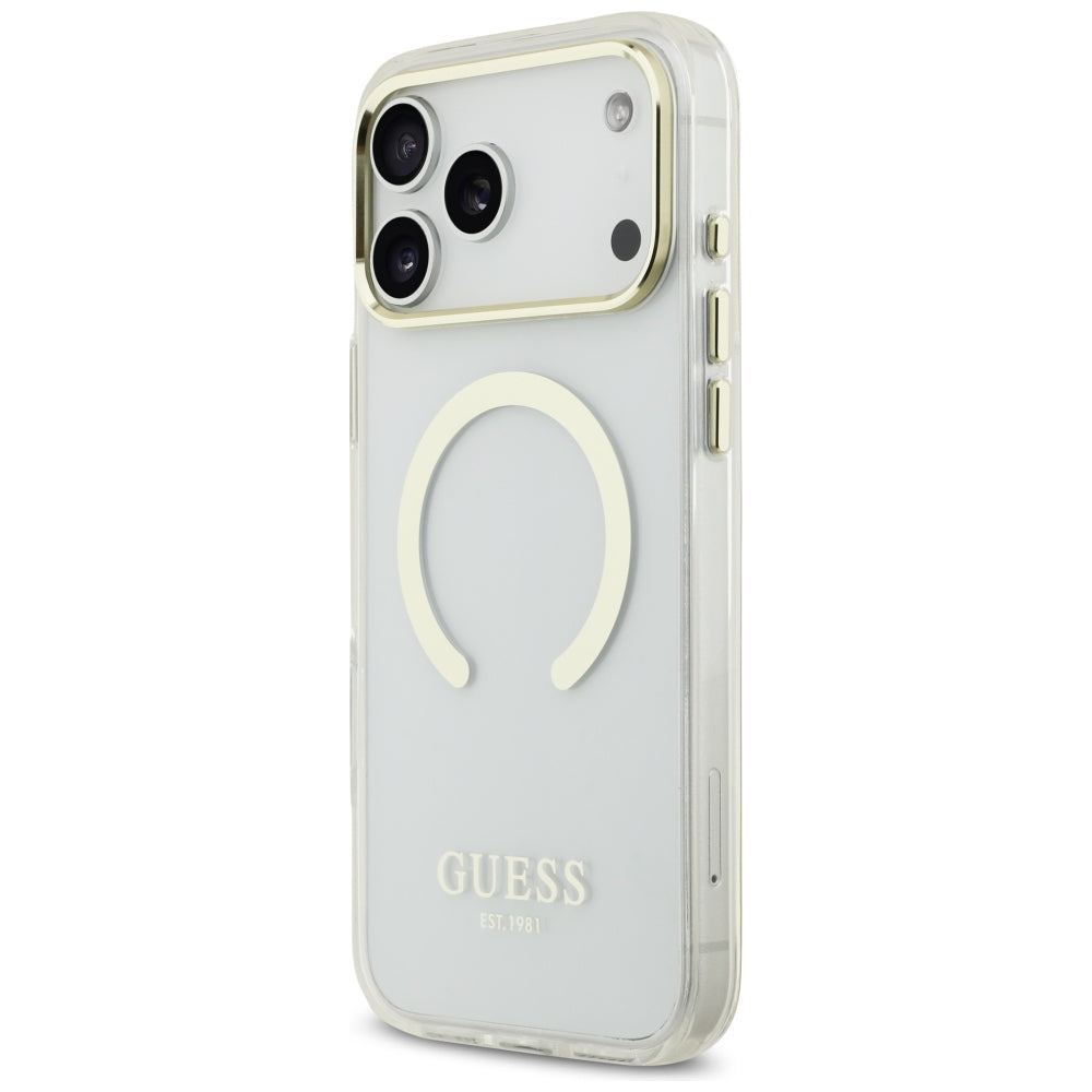 Guess iPhone 17 Pro Max/iPhone 18 Pro Max Cover Metal Outline Guld