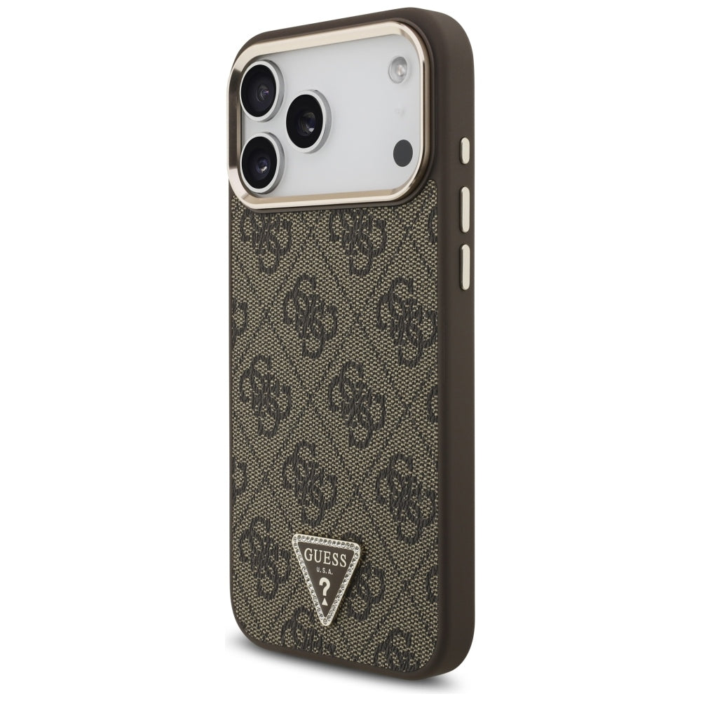 Guess iPhone 17 Pro Max/iPhone 18 Pro Max Cover 4G Triangle MagSafe Brun