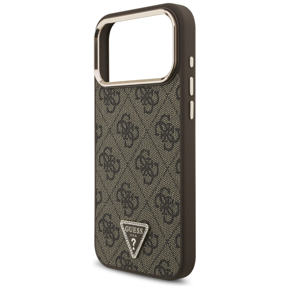 Guess iPhone 17 Pro Max/iPhone 18 Pro Max Cover 4G Triangle MagSafe Brun