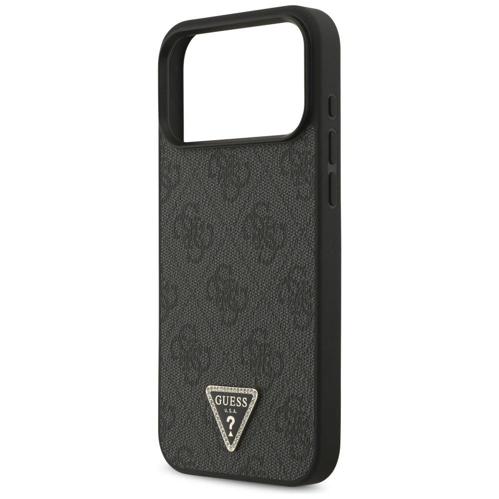 Guess iPhone 17 Pro Max/iPhone 18 Pro Max Cover 4G Triangle Strass Sort