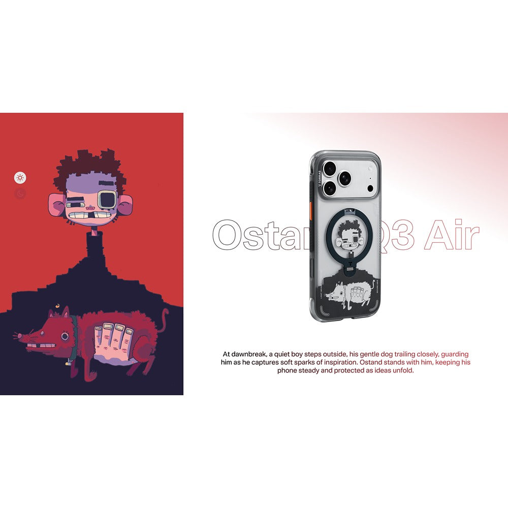 Torras iPhone 17 Pro Max Cover Ostand Q3 Air Gawx Dawnbreak Guard