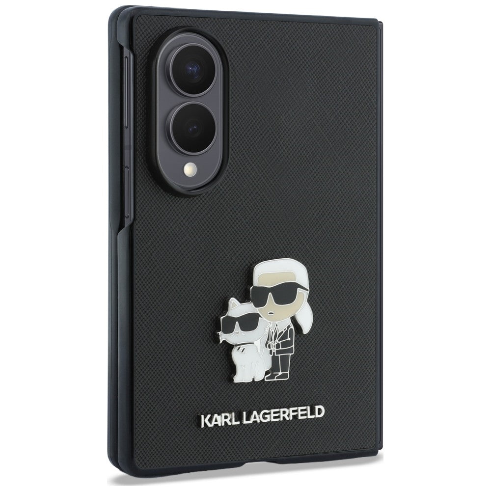 Karl Lagerfeld Samsung Galaxy Z Fold 8 Cover Saffiano Karl & Choupette Sort