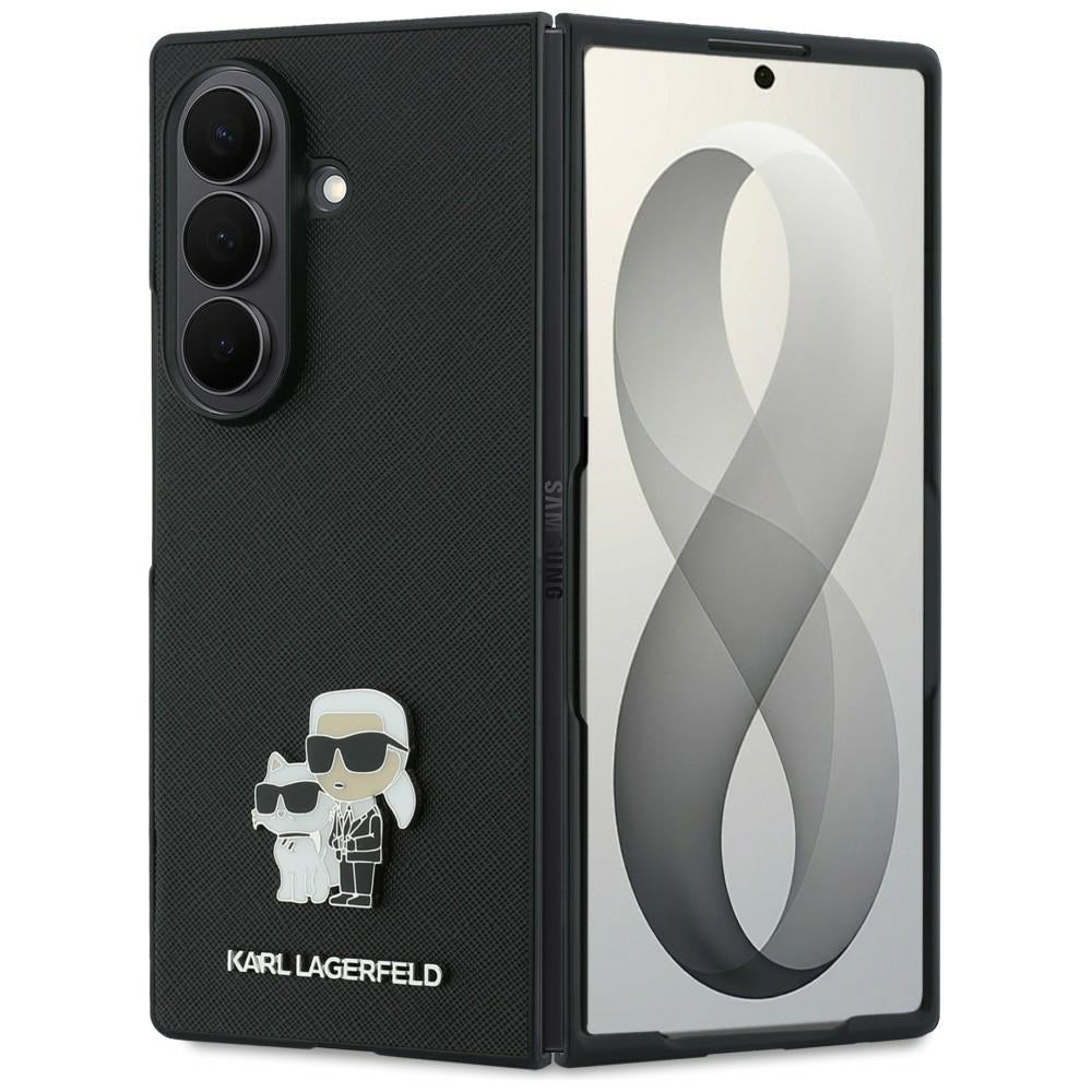 Karl Lagerfeld Samsung Galaxy Z Fold 8 Ultra Cover Saffiano Karl & Choupette Sort