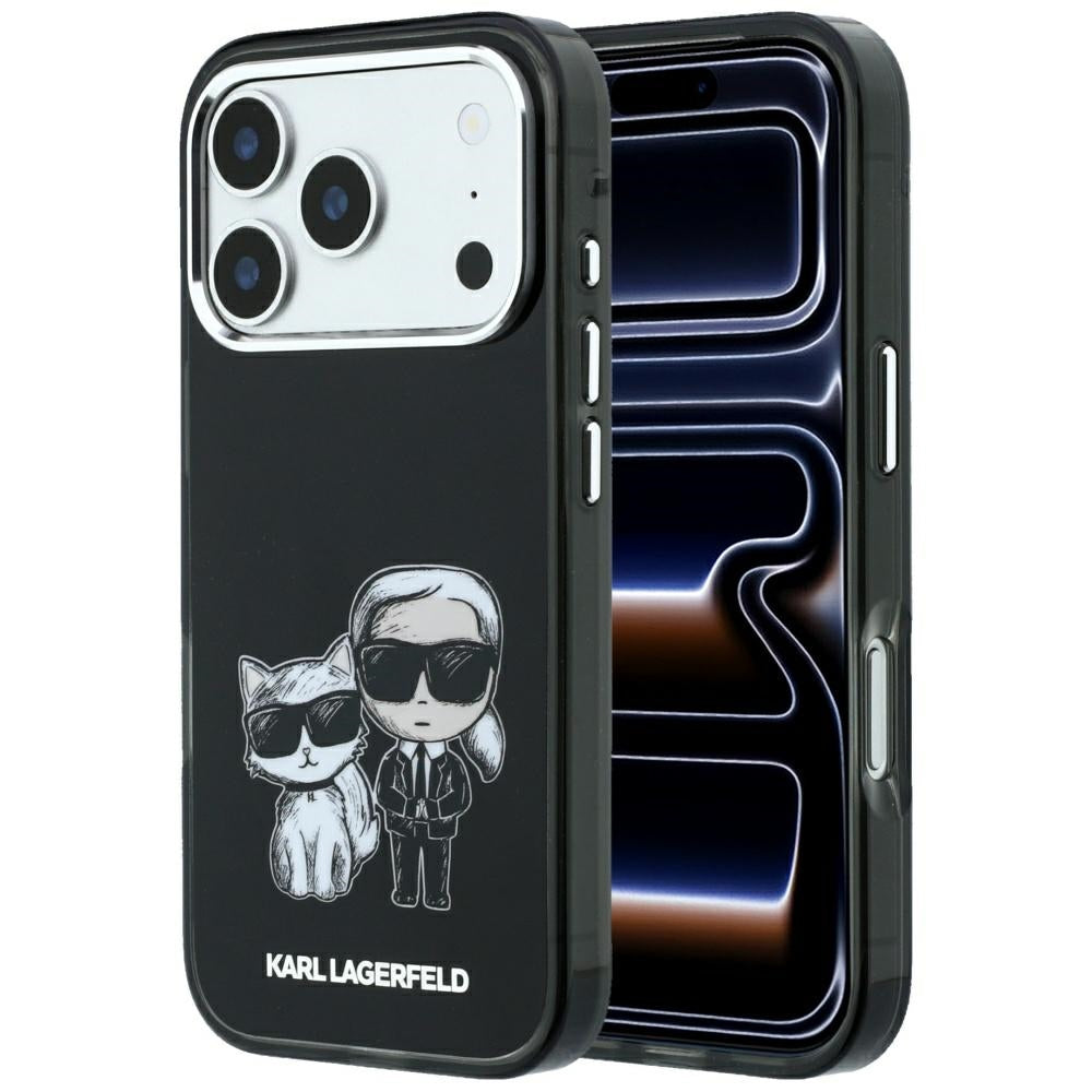 Karl Lagerfeld iPhone 17 Pro/iPhone 18 Pro Cover Smooth Karl & Choupette Sketch Sort