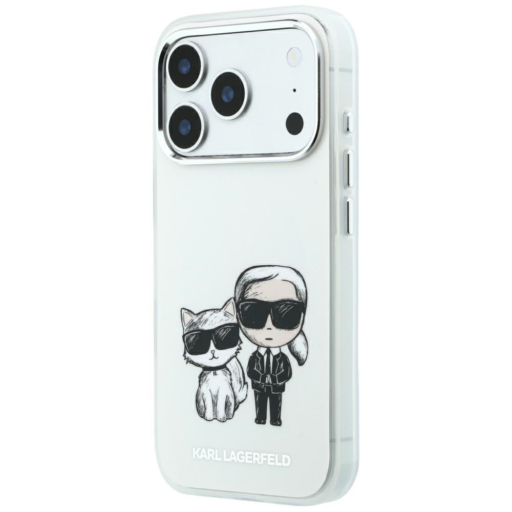 Karl Lagerfeld iPhone 17 Pro Max/iPhone 18 Pro Max Cover Smooth Karl & Choupette Sketch Beige