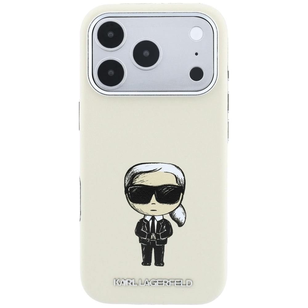 Karl Lagerfeld iPhone 17 Pro/iPhone 18 Pro Cover Smooth Ikonik Sketch Beige