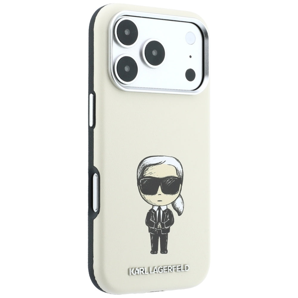 Karl Lagerfeld iPhone 17 Pro/iPhone 18 Pro Cover Smooth Ikonik Sketch Beige