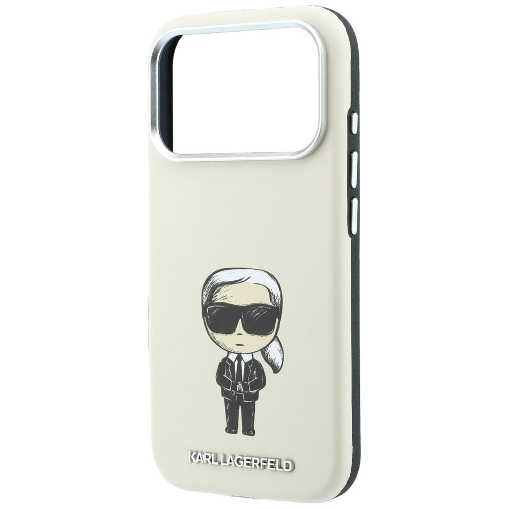 Karl Lagerfeld iPhone 17 Pro/iPhone 18 Pro Cover Smooth Ikonik Sketch Beige