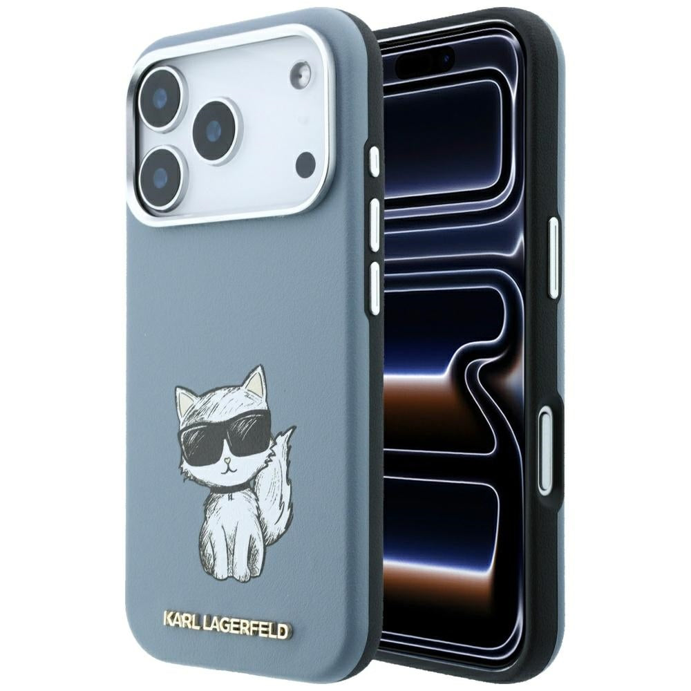 Karl Lagerfeld iPhone 17 Pro/iPhone 18 Pro Cover Smooth Choupette Sketch Blå