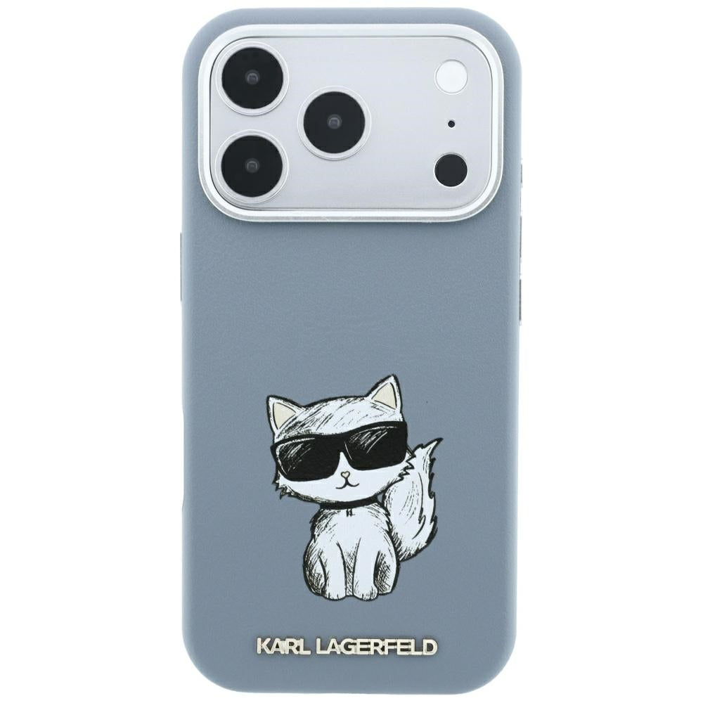 Karl Lagerfeld iPhone 17 Pro/iPhone 18 Pro Cover Smooth Choupette Sketch Blå