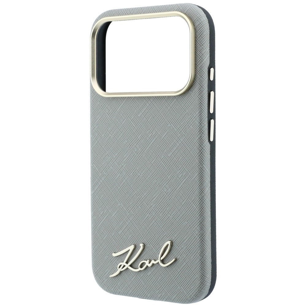Karl Lagerfeld iPhone 17 Pro Max/iPhone 18 Pro Max Cover Saffiano Script Logo Beige
