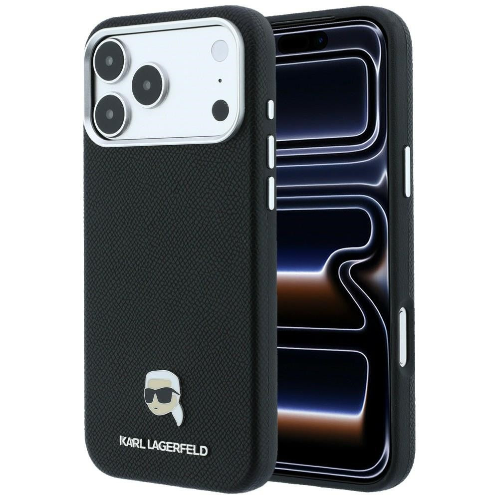 Karl Lagerfeld iPhone 17 Pro Max/iPhone 18 Pro Max Cover Grained Karl Sort