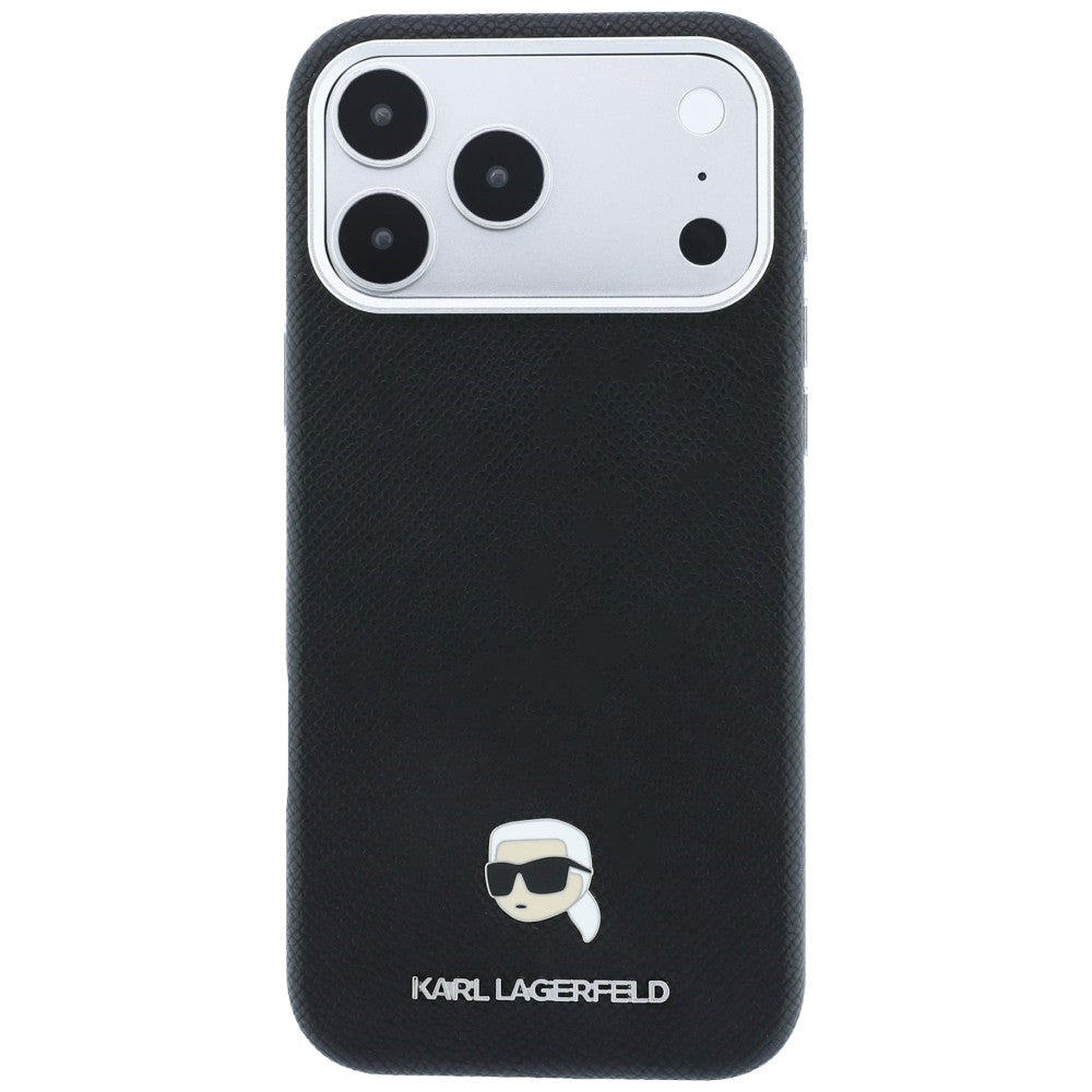 Karl Lagerfeld iPhone 17 Pro Max/iPhone 18 Pro Max Cover Grained Karl Sort