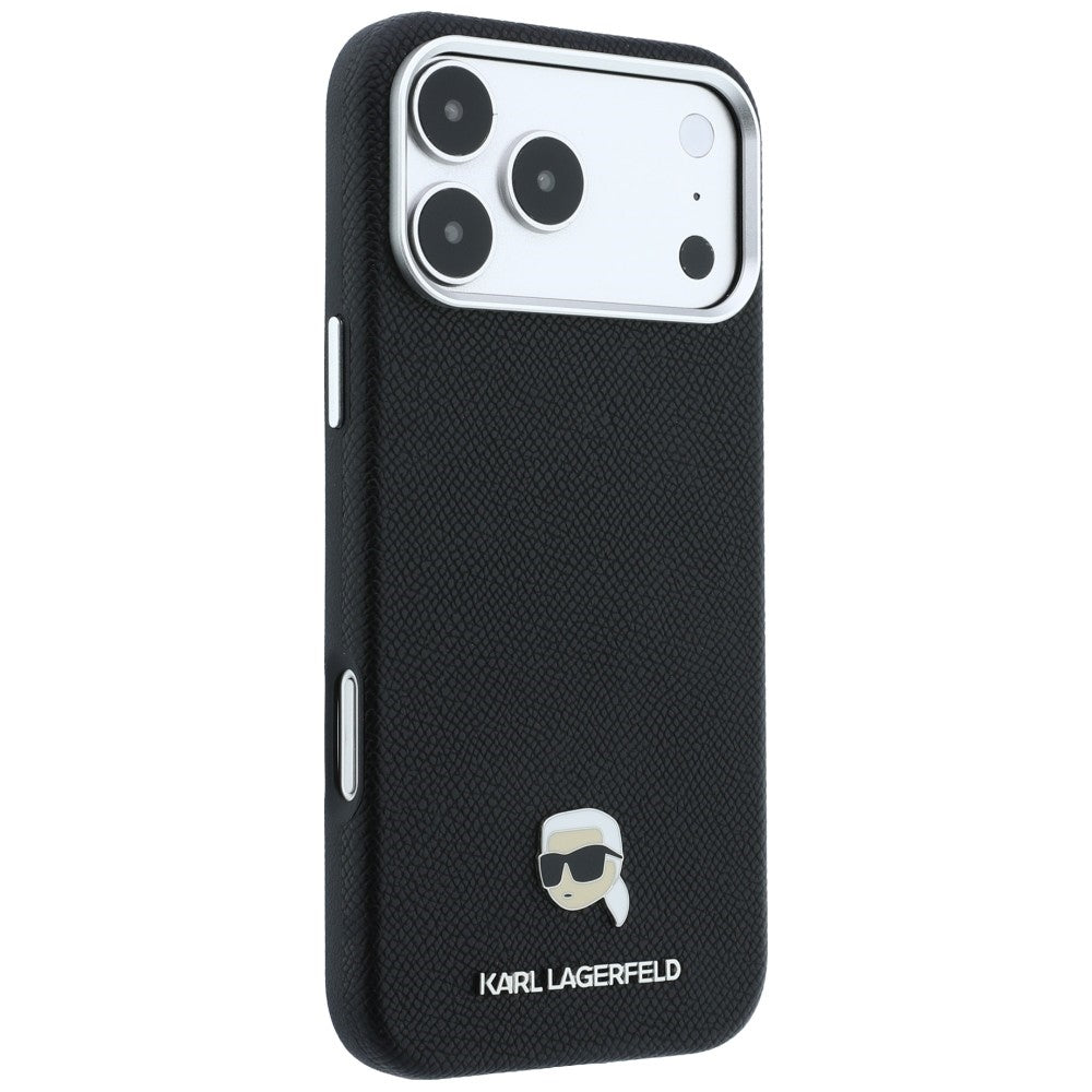 Karl Lagerfeld iPhone 17 Pro Max/iPhone 18 Pro Max Cover Grained Karl Sort