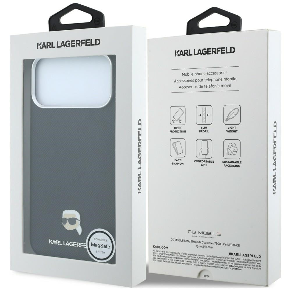 Karl Lagerfeld iPhone 17 Pro Max/iPhone 18 Pro Max Cover Grained Karl Sort