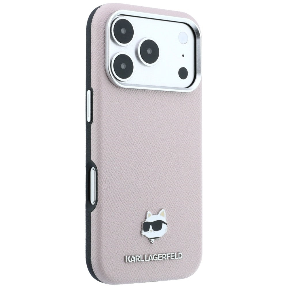 Karl Lagerfeld iPhone 17 Pro/iPhone 18 Pro Cover Grained Choupette Lyserød