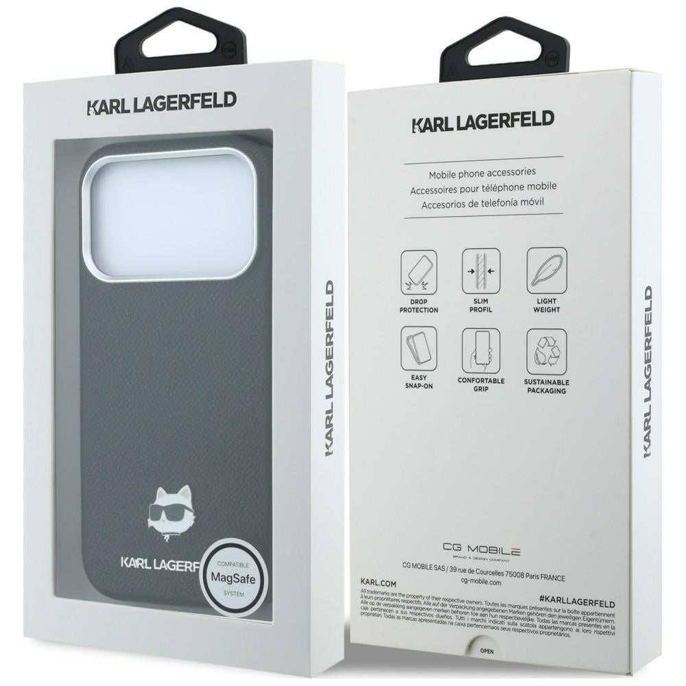 Karl Lagerfeld iPhone 17 Pro/iPhone 18 Pro Cover Grained Choupette Sort