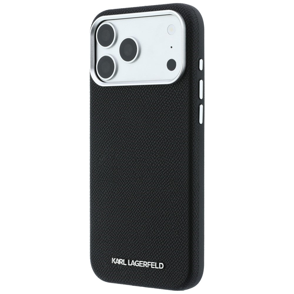 Karl Lagerfeld iPhone 17 Pro/iPhone 18 Pro Cover Grained Elongated Logo Sort
