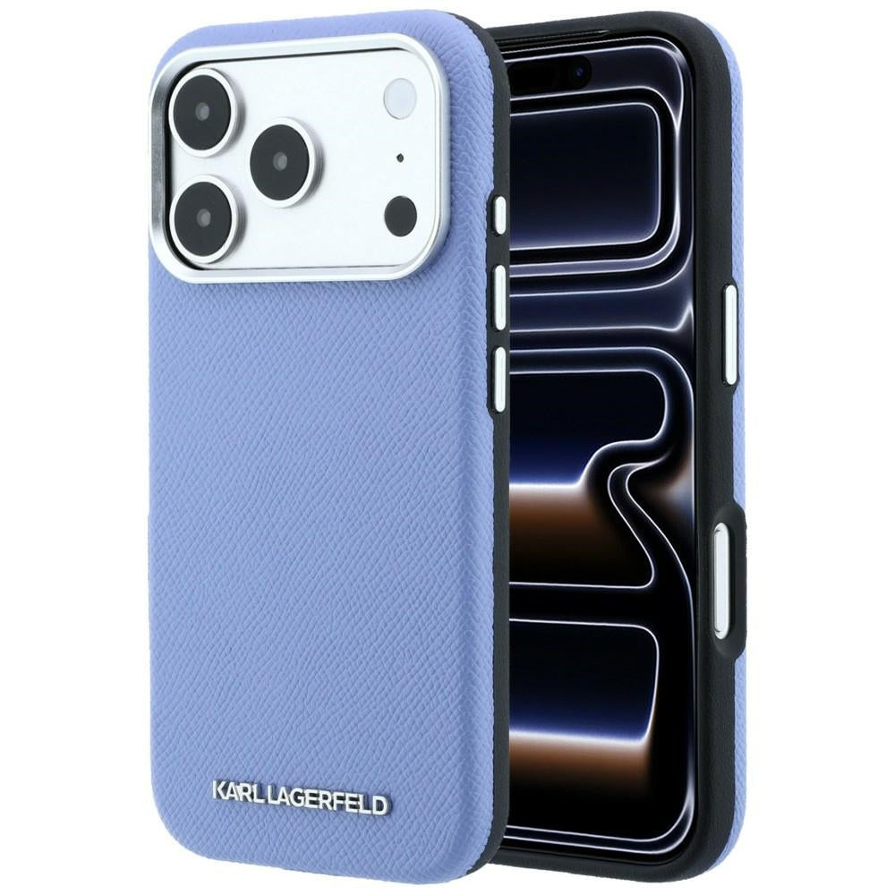 Karl Lagerfeld iPhone 17 Pro Max/iPhone 18 Pro Max Cover Grained Logo Blå